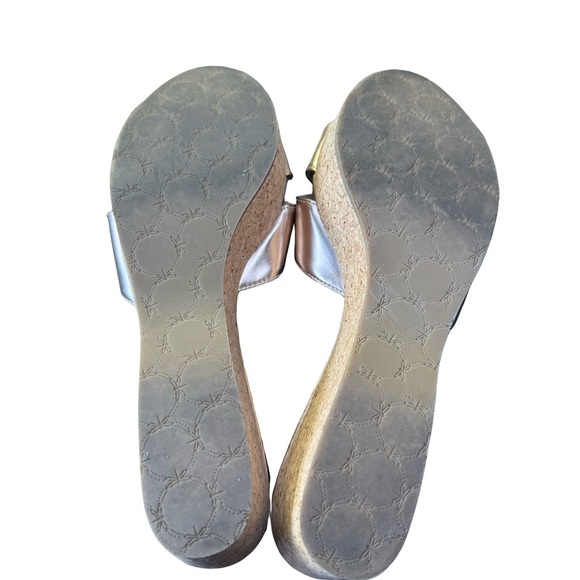 Talbots Metallic Rose Gold Cross-Strap Sandals - Picture 4 of 4